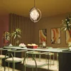 Philips Crescent suspended Chandelier (Ivory Gold)