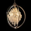 Philips Crescent suspended Chandelier (Ivory Gold)
