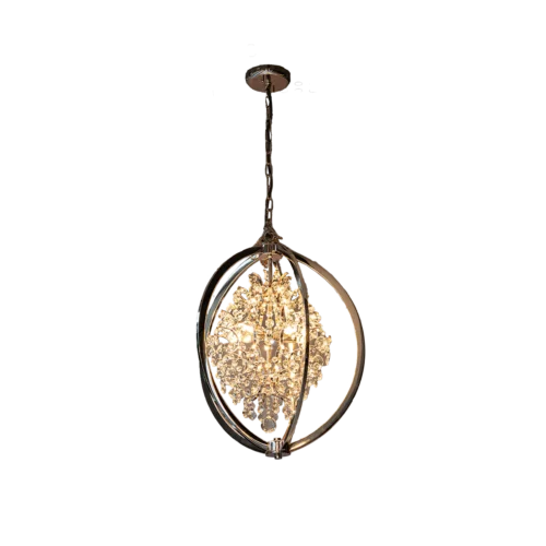 Philips Crescent suspended Chandelier (Ivory Gold)