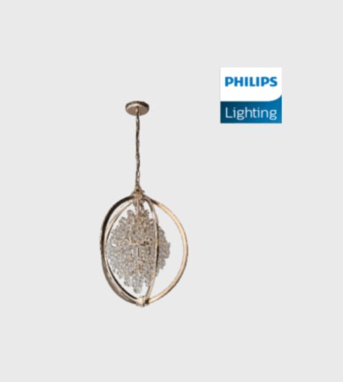 DIMENSIONS (8) Philips Crescent suspended Chandelier (Ivory Gold)